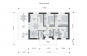 Одноэтажный дом с террасой, тремя спальнями и отделкой сайдингом Rg6188z (Зеркальная версия) План2